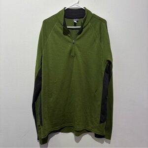 Green Ibex XL Merino Wool Quarter Zip
